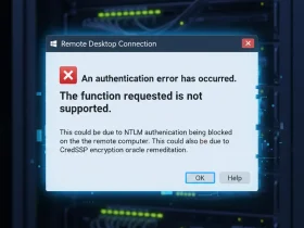 An authentication error has occurred.