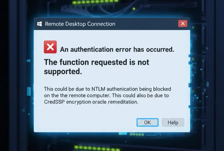 An authentication error has occurred.