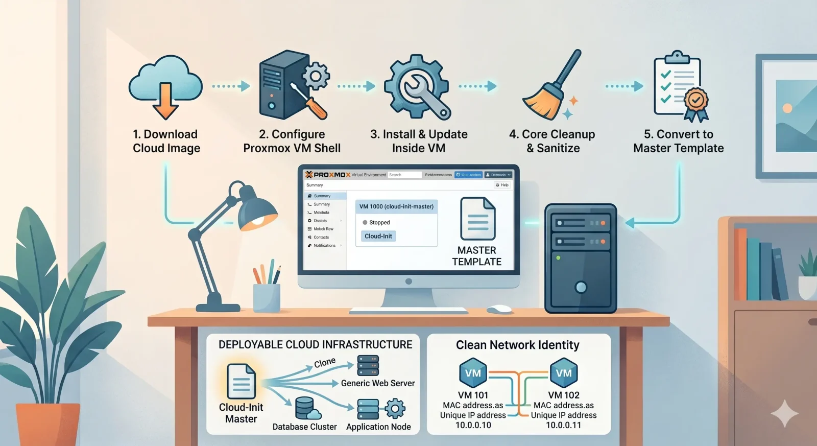 Steps to make Cloud-init ubuntu template in Proxmox VE